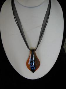 Products: Orange Glass Drop Necklace – Glass Room