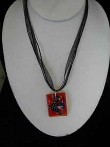 Products: Red Dichroic Glass Necklace – Glass Room