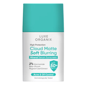 Makeup: Luxe Organix Cloud Matte Soft Blurring Mineral Serum Sunscreen SPF50+ PA+++