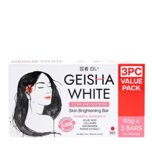 Geisha White Classic Bar 65g x3