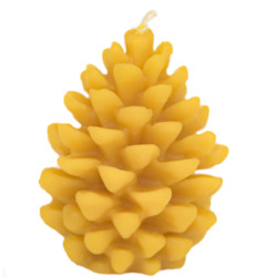 Large Pinecone Beeswax Candle