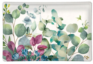 Bath Body: Michel Design Works - Eucalyptus and Mint Glass Soap Dish