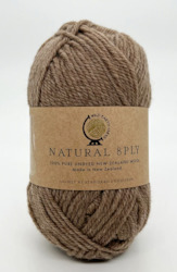 Wool: Natural 8 Ply Undyed NZ Wool - Walnut