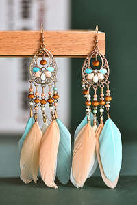 Amberley1971: Multicolor Bohemian Hollow-out Feather Tassel Earrings