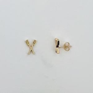 Rowing Jewellery: Rowing 9ct Yellow Gold Earrings