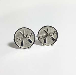 Rowing Jewellery: Rowing Sterling Silver Coach Cufflinks