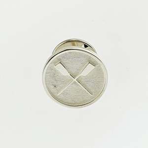 Rowing Sterling Silver Crossed Oar Badge