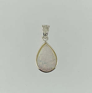 Pendants: Opalite (Manufactured Opal) Sterling Silver Pendant
