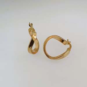 Earrings: 9ct Yellow Gold Hoop Earrings