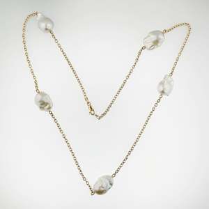 Freshwater Pearl 9ct Yellow Gold Necklace
