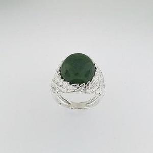 Greenstone Sterling Silver Ring