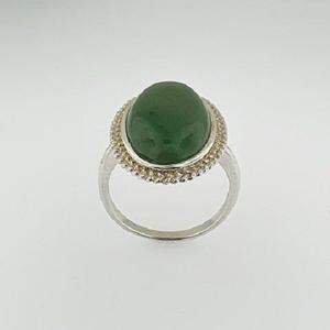 Greenstone Sterling Silver Ring