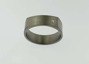 Tantalum & Diamond Ring