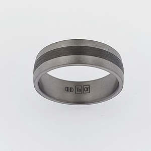 Gents Rings: Tantalum & Carbon Fibre Ring