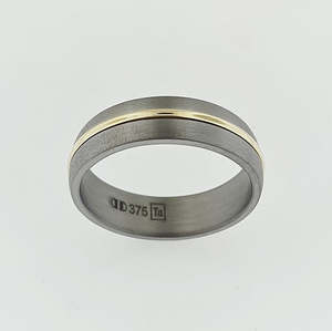 Gents Rings: Tantalum & 9ct Yellow Gold Ring
