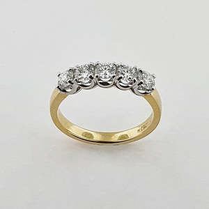 Engagement Rings: 18ct Yellow & White Gold Diamond Ring