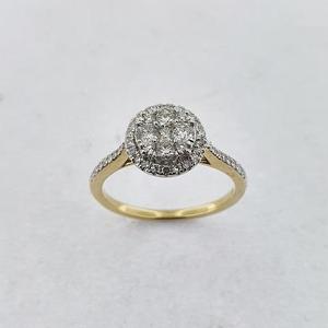 Diamond 9ct Gold Cluster Ring
