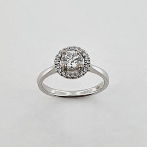 Engagement Rings: Diamond 18ct Gold Halo Ring