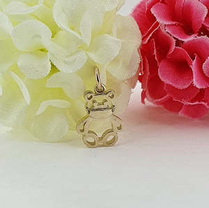 Covid 19 Teddy Bear: 9ct Yellow Gold Lockdown Teddy Bear Charm