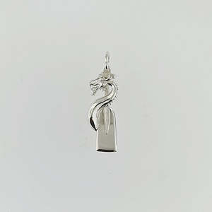Paddling Sterling Silver Small Dragon Pendant