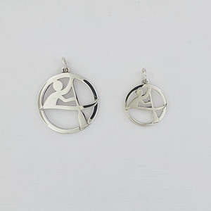 Paddling Sterling Silver Paddler Pendant (2 options available)