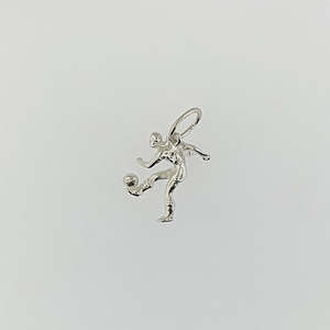 Sterling Silver Football Player Pendant / Charm