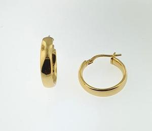 Earrings: Bonded 9ct Yellow Gold & Silver Huggie Earrings