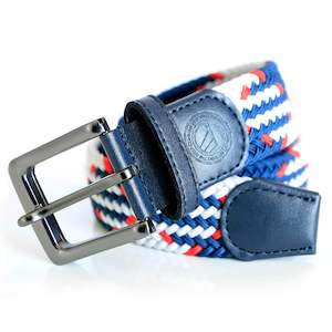 Belts: Blue, Red & White Woven Belt