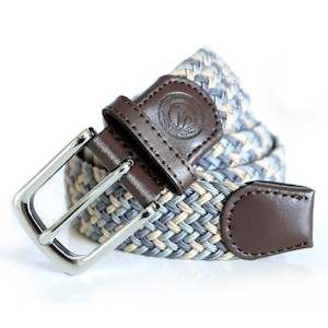 Belts: Grey & Khaki Woven Belt