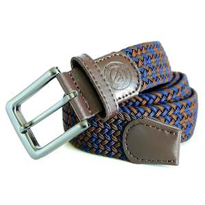 Brown & Navy Woven Belt