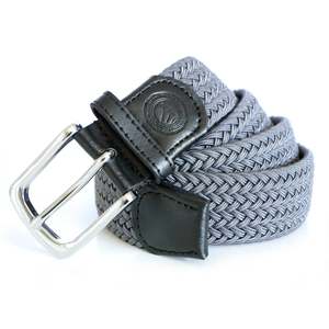 Belts: Grey Woven Belt