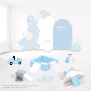 Luxe Soft Play: Boujee Party & Play Package - Blue, Grey & White