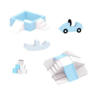 Luxe Soft Play: Luxe Midi Playtime Package - Blue, Grey & White