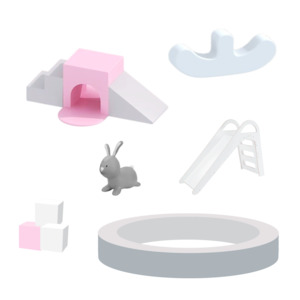 Luxury Soft Play: Explorer Playtime Package - Pink, Grey & White