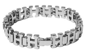 Jewellery: Huf H Link Bracelet / Silver