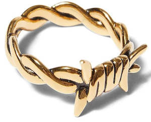 Jewellery: Huf Barbed Wire Ring / Gold