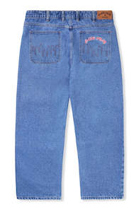 Mens Pants: Cash Only Logo Denim Jeans / Washed Indigo