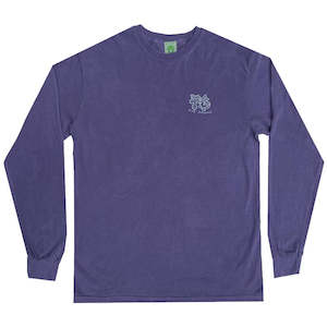 Frog Surf Turtle  Longsleeve Tee / Purple