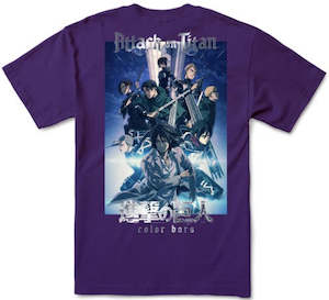 Color Bars: Color Bars x Attack On Titan Brigade Tee / Purple