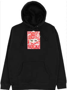Hoodies Crew Sweatshirts: Hockey War All Over Hoodie / Black
