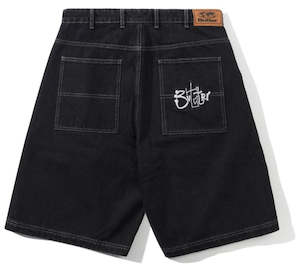 Mens Pants: Butter Goods Scribble Denim Shorts / Washed Black