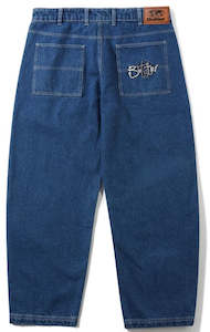 Mens Pants: Butter Goods Scribble Denim Jeans / Mid Blue