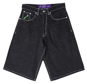 Mens Shorts: Always Do What You Should Do Relaxed Unisex Denim Shorts / Pocket Print