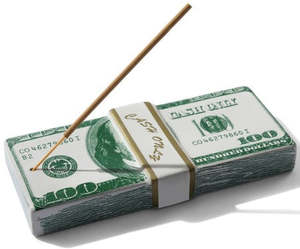 Cash Only: Cash Only Money Stack Incense Holder
