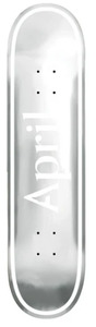 April OG Logo Silver Foil Logo Deck 8.5"
