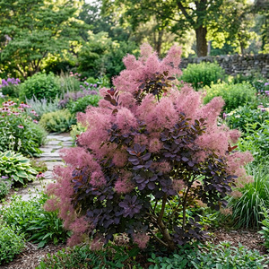 Trees: Cotinus Coggygria Purpurea – Purple Smoke Bush