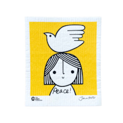 Frontpage: Swedish Dishcloth SPRUCE - Peace by Jane Foster