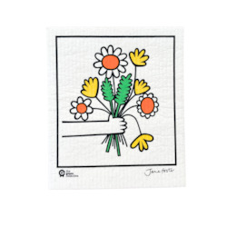 Swedish Dishcloth SPRUCE - Flowers For You by Jane Foster