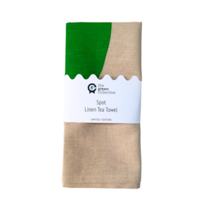 SPRUCE cloth: Kelly Green SPOT Tea Towel by The Green Collective (50% Linen)
