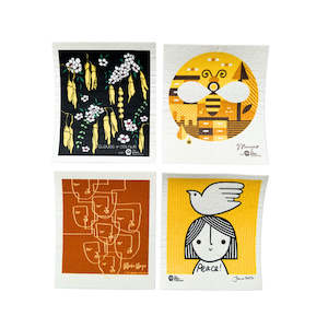 Best Sellers Bundles: SPRUCE Dishcloth SETS - Yellow Tones Set (4 mixed SPRUCE)